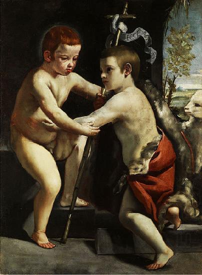 Guido Cagnacci Jesus and John the Baptist as children china oil painting image